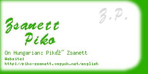 zsanett piko business card